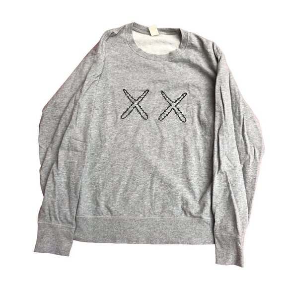 Rare Kaws X Uniqlo Sesame Street Sweater Large Gray - Picture 5 of 8